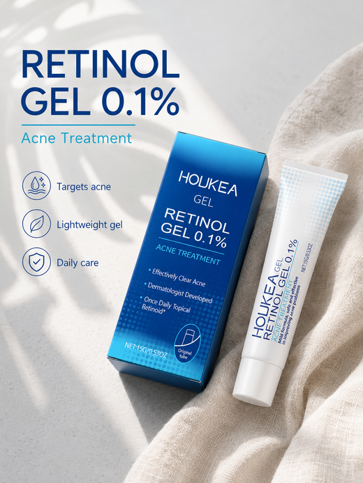 Retinol Gel 0.1% — Acne Treatment for Clearer Skin in 4 Weeks