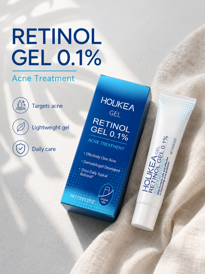 Retinol Gel 0.1% — Acne Treatment for Clearer Skin in 4 Weeks