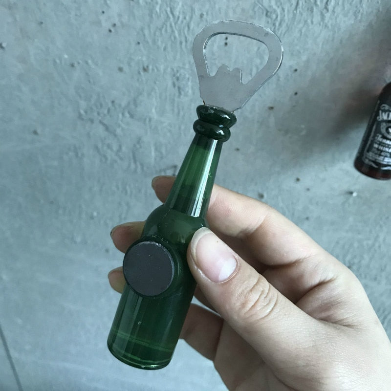 Retro Mini Beer Bottle Opener Magnet for Fridge Decor