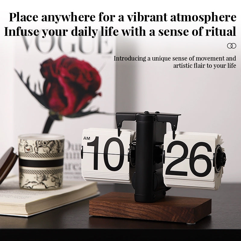 Retro Flip Digital Clock for Stylish Desktop Decor