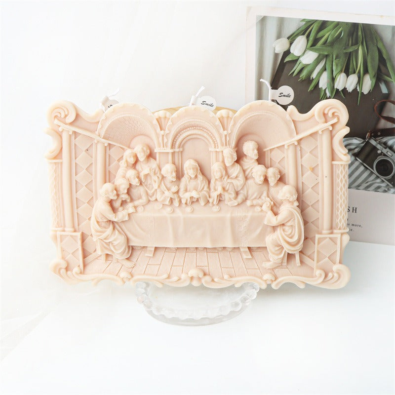 Last Supper Silicone Mold for Relief Candle Casting