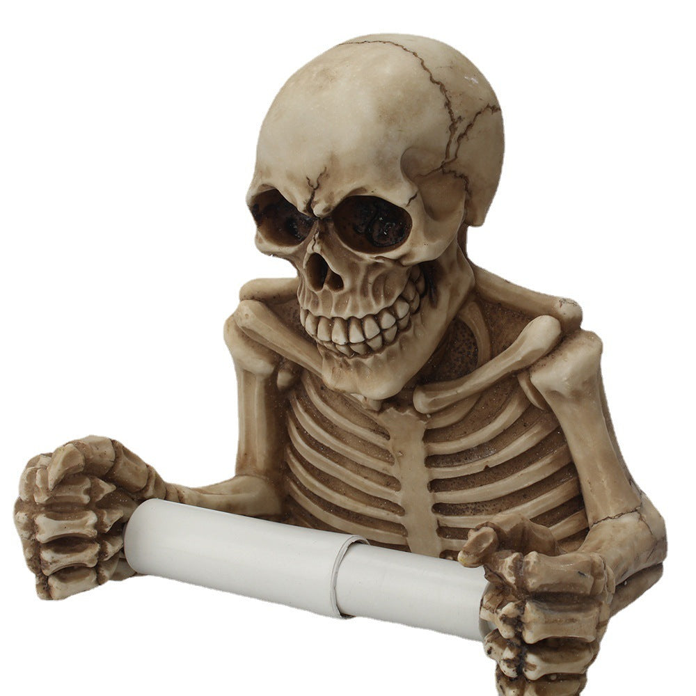 Skull Toilet Paper Holder | Gothic Bathroom Accent