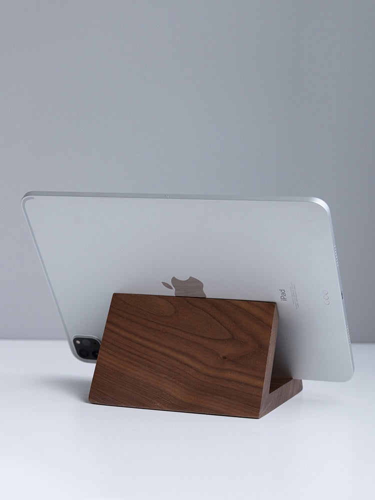 Solid Walnut Tablet Stand for Desk Viewing