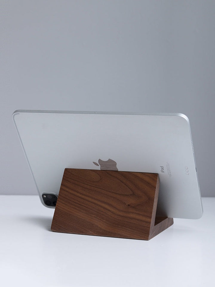 Solid Walnut Tablet Stand for Desk Viewing