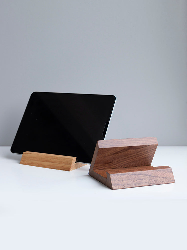 Solid Walnut Tablet Stand for Desk Viewing