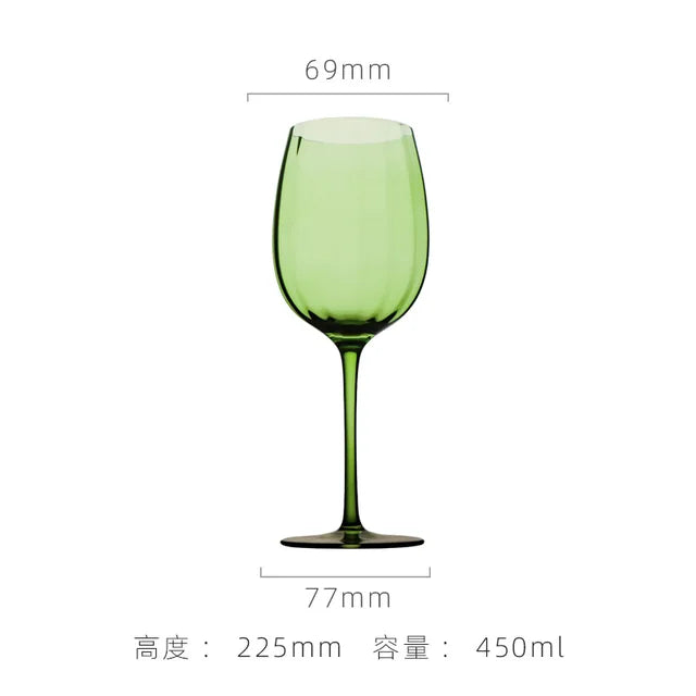 Retro Green Wine Glasses for Vintage Table Settings