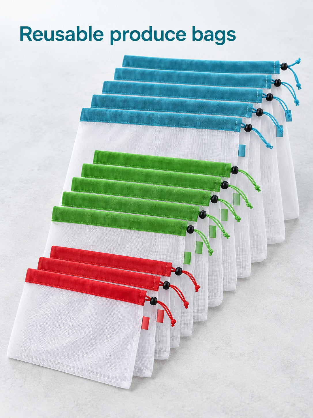 Reusable Mesh Produce Bags for Eco Grocery Shopping