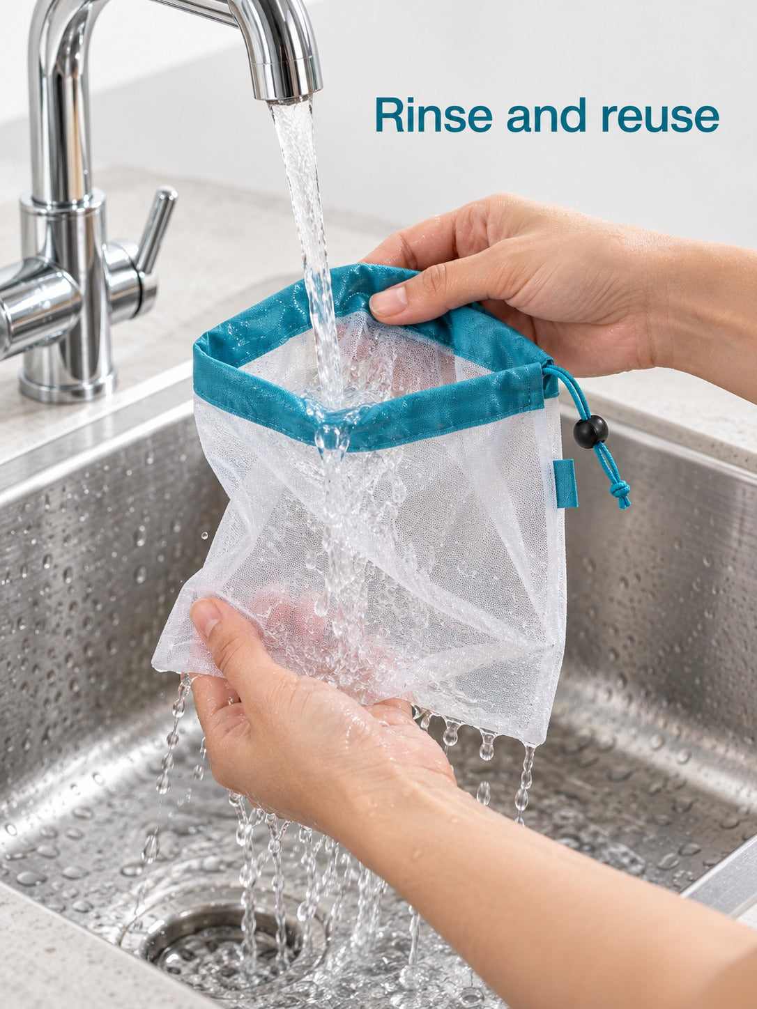 Reusable Mesh Produce Bags for Eco Grocery Shopping