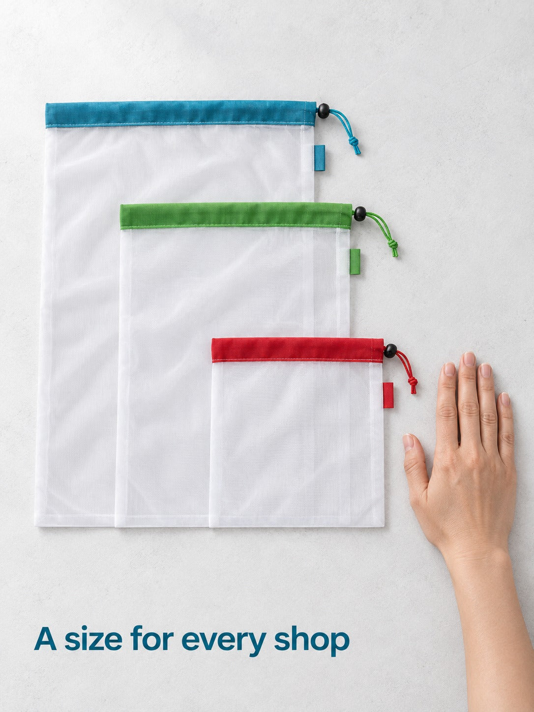Reusable Mesh Produce Bags for Eco Grocery Shopping