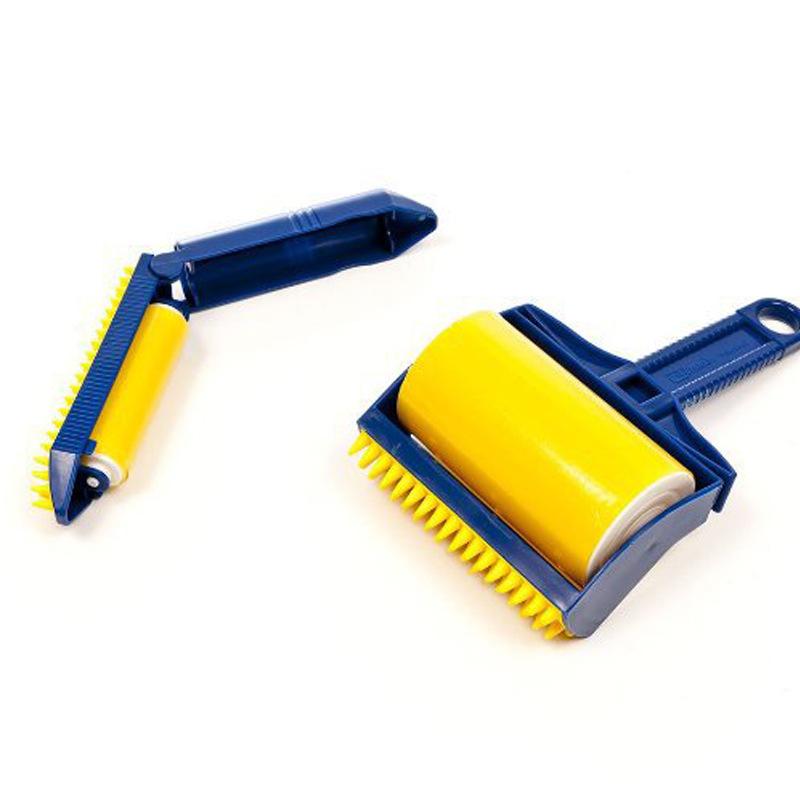 Reusable Pet Hair Lint Roller With Bristle Brush