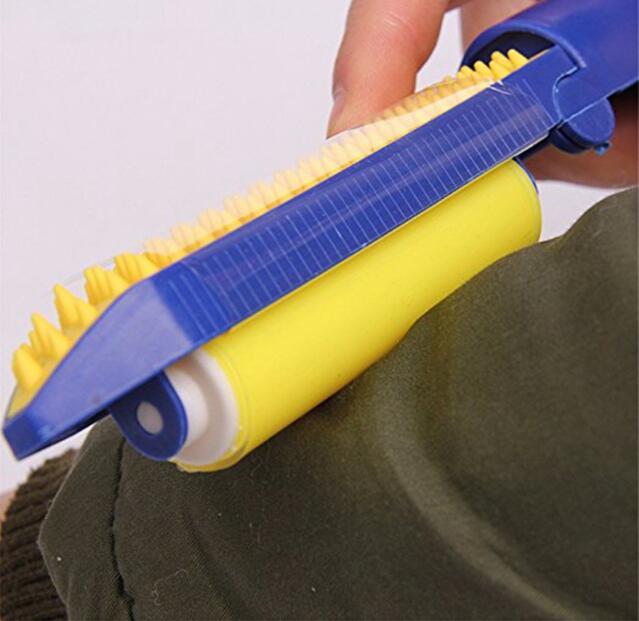 Reusable Pet Hair Lint Roller With Bristle Brush