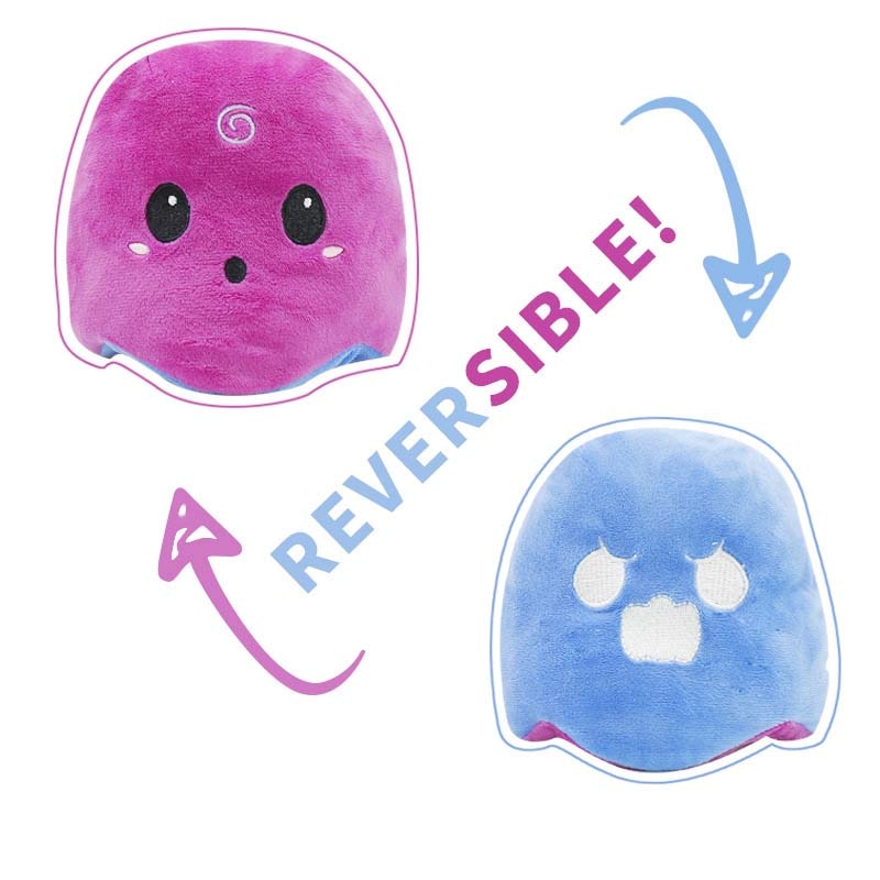 Reversible Flip Plush Toy - Ghost to Santa Snowman Doll