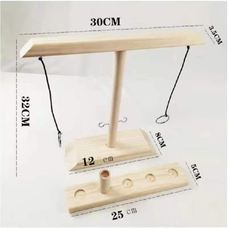 Wooden Ring Toss Game for Compact Screen-Free Party Fun