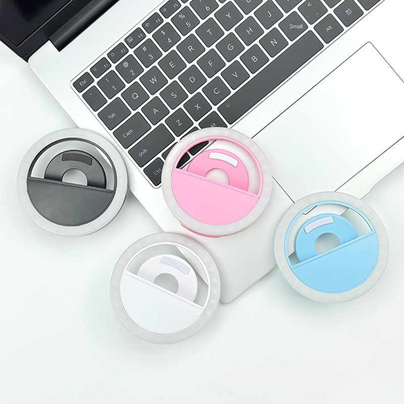 Phone Selfie Ring Light with Mirror, Clip-On LED Fill