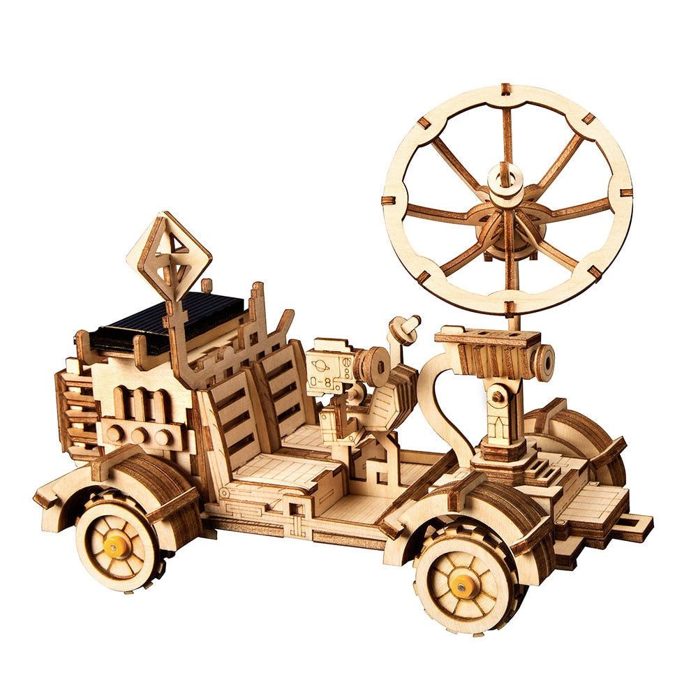 Solar Wooden Model Building Kit for Screen-Free STEM