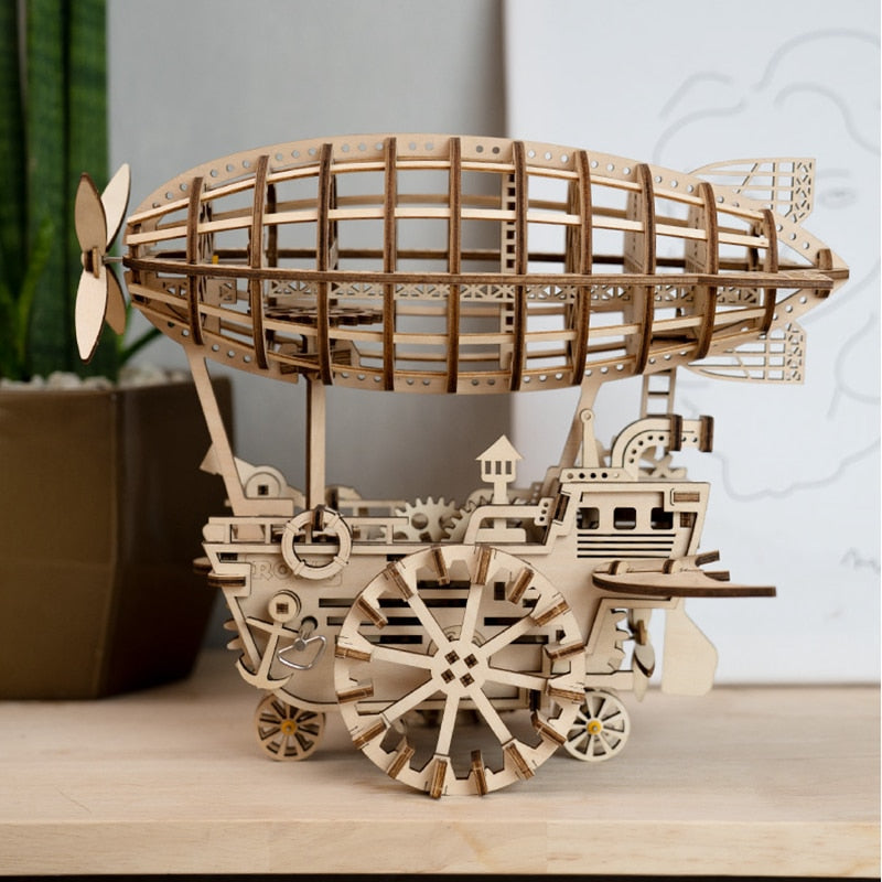 DIY Wooden Mechanical Model Kit for Screen-Free Fun
