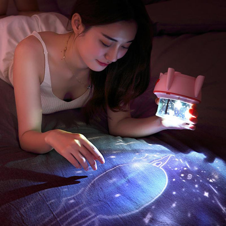 Starry Rocket Lamp Projector Night Light for Kids Room