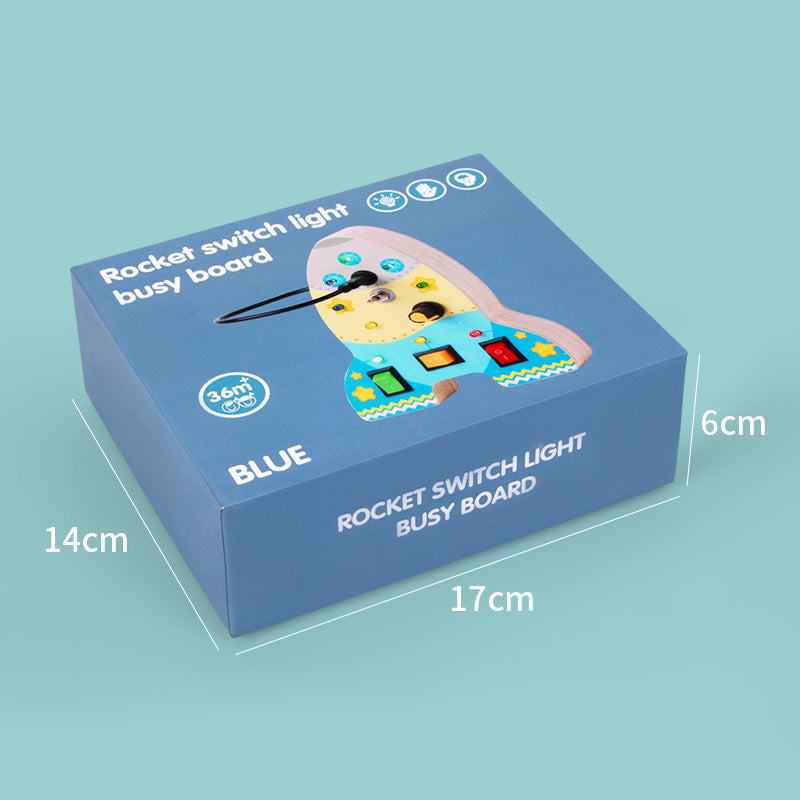 Rocket Switch Busy Board for Hands-On Screen-Free Play