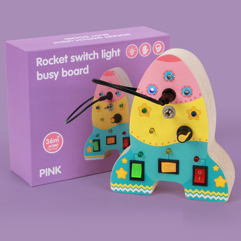 Rocket Switch Busy Board for Hands-On Screen-Free Play