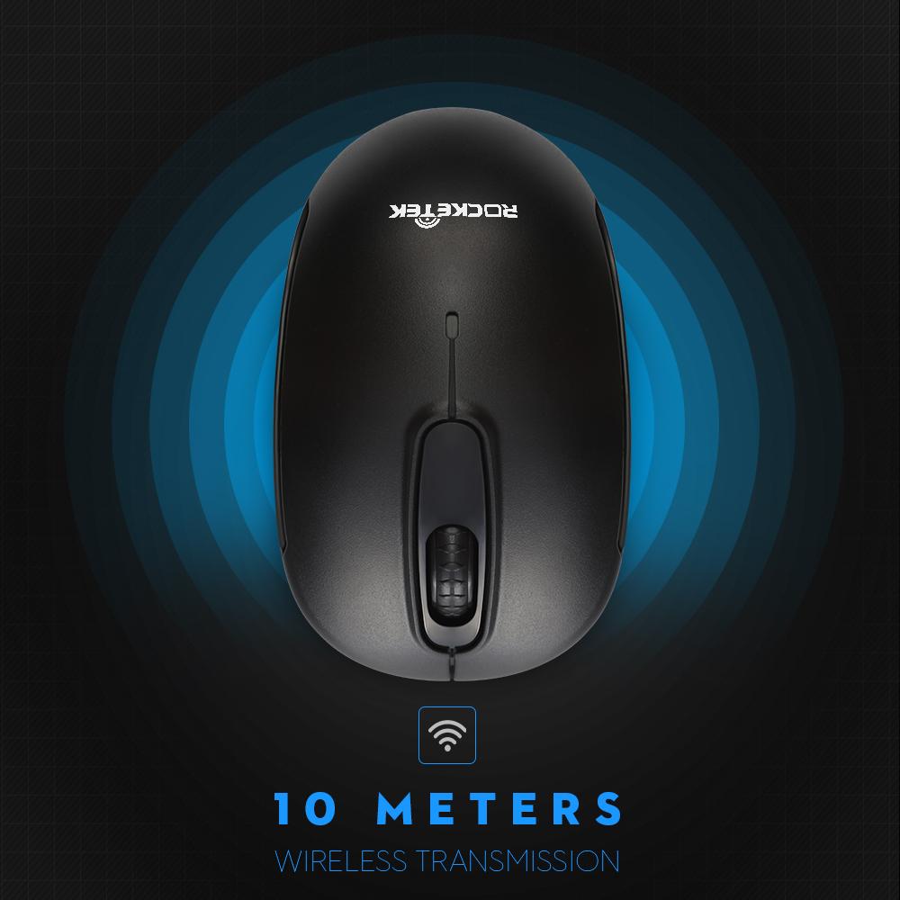Compact Wireless Ergonomic Mouse, 2.4GHz USB Receiver