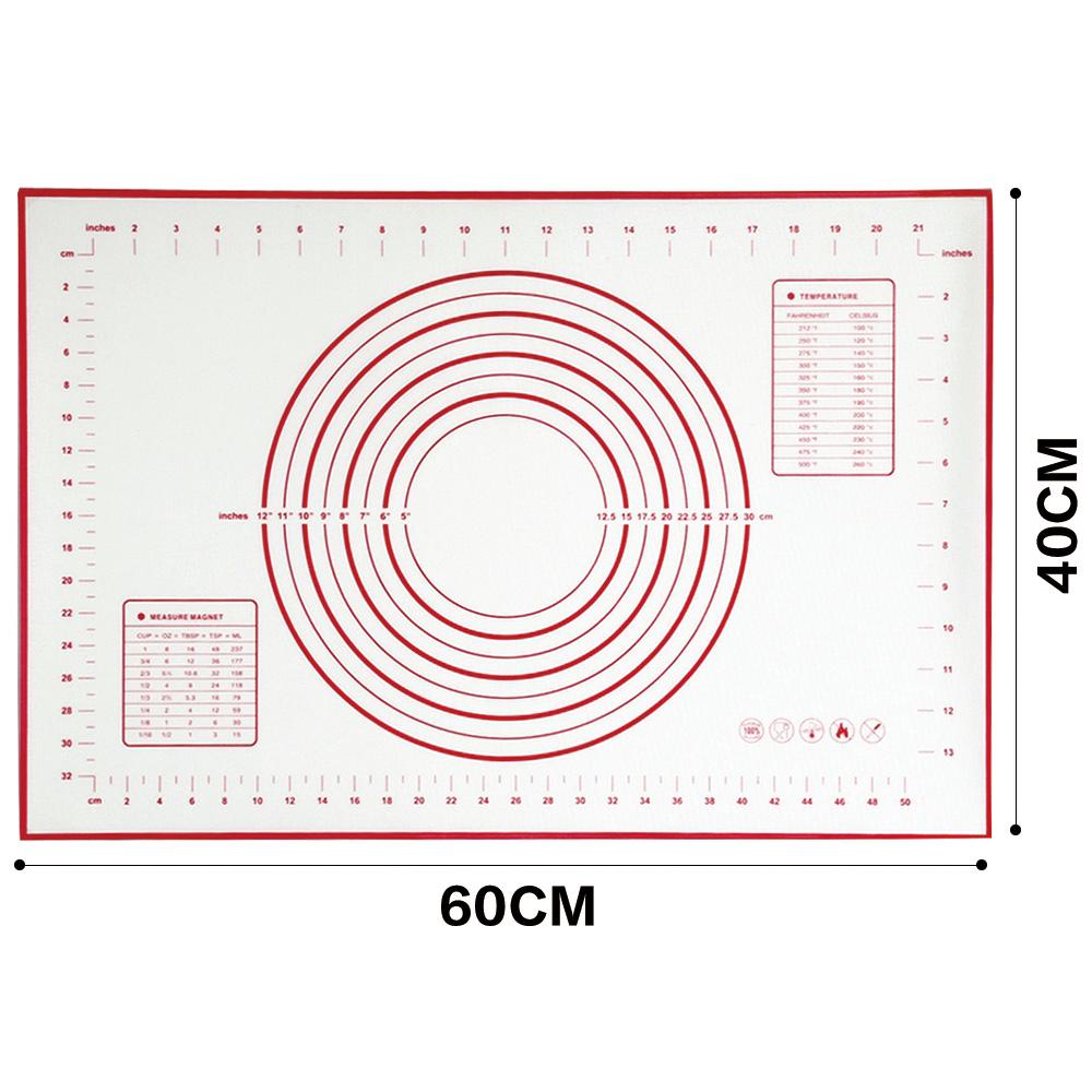 Non-Stick Silicone Dough Rolling Mat With Size Guides