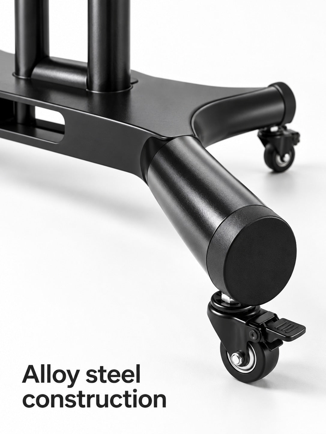 Rolling TV Stand with Tilt and Height Adjustment