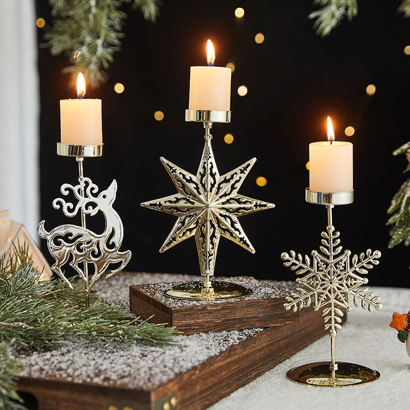 Christmas Candle Holder Tray for Elegant Centerpieces