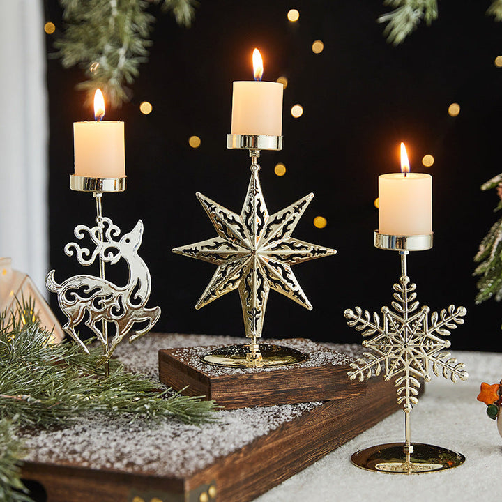 Christmas Candle Holder Tray for Elegant Centerpieces