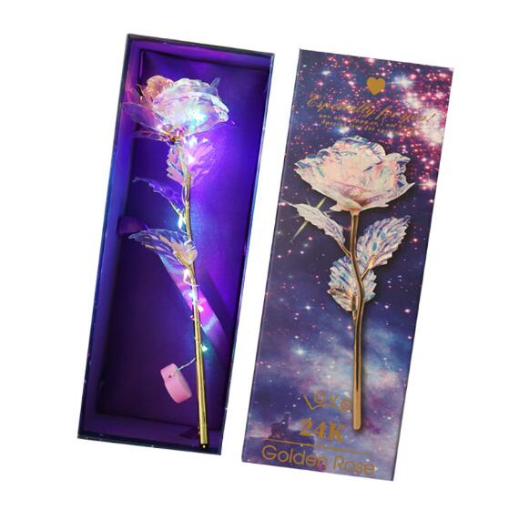 LED Fairy Rose Lamp: Colorful Romantic Galaxy Decor