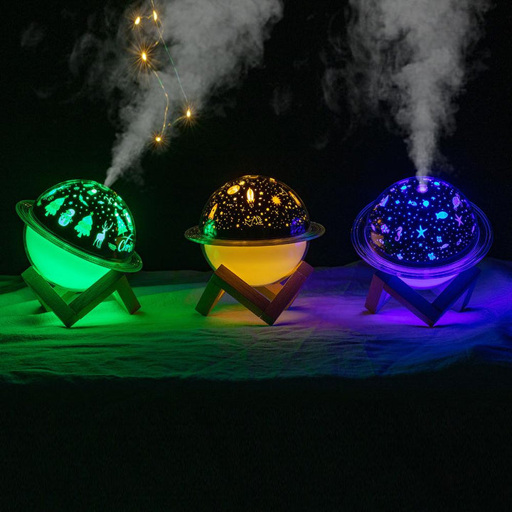 USB Planet Humidifier Night Light with Star Projector