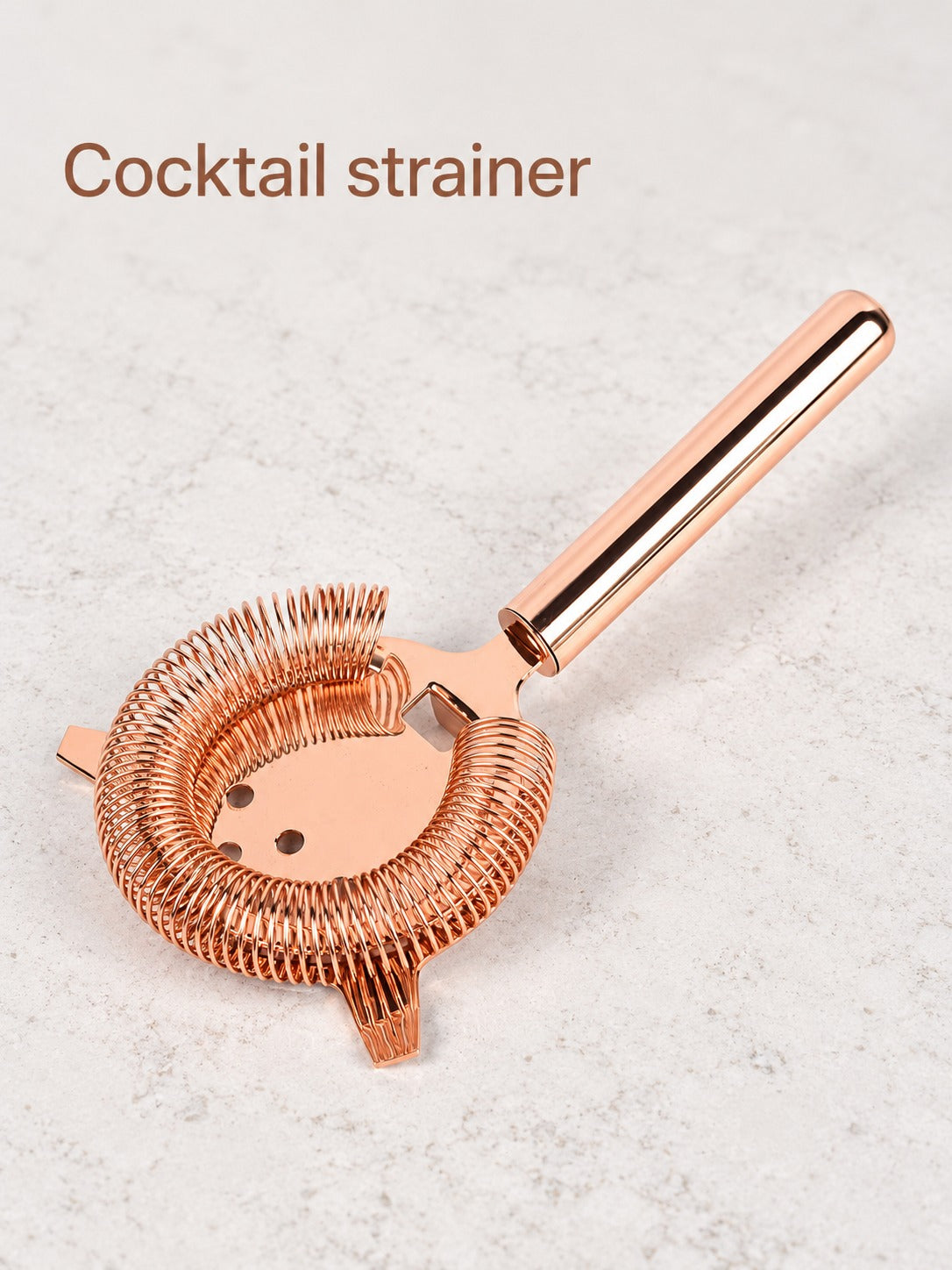 Rose Gold 304 Stainless Ice Filter Strainer for Cocktails