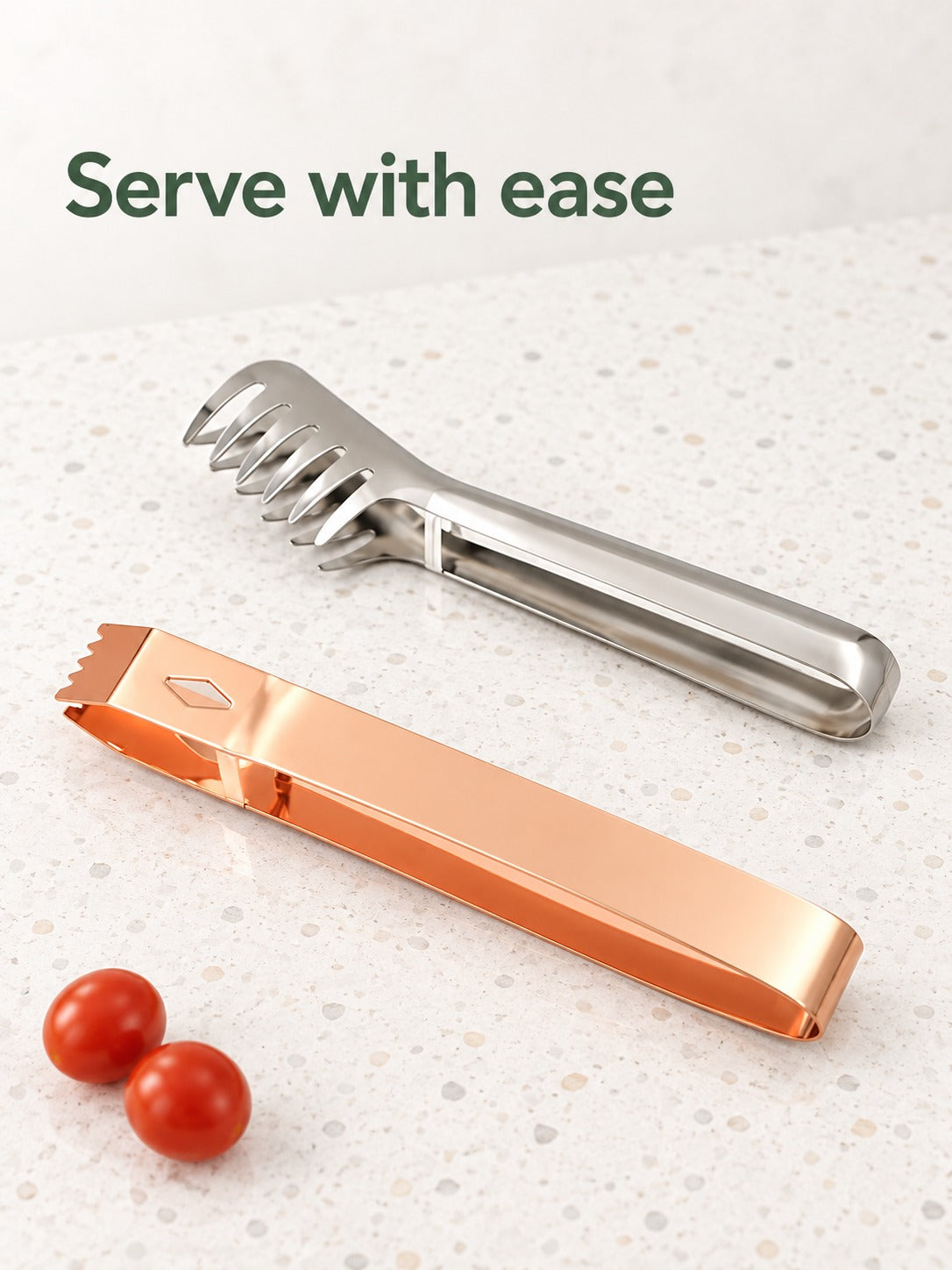 Rose Gold Stainless Steel Ice Clip for Bars & Buffets