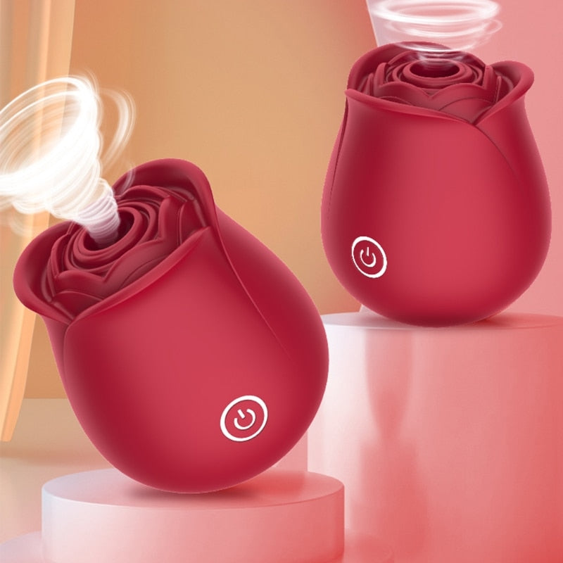 Rose Suction Vibrator With Powerful Bubbling Vibration