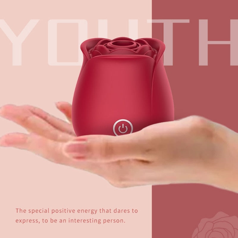 Rose Suction Vibrator With Powerful Bubbling Vibration