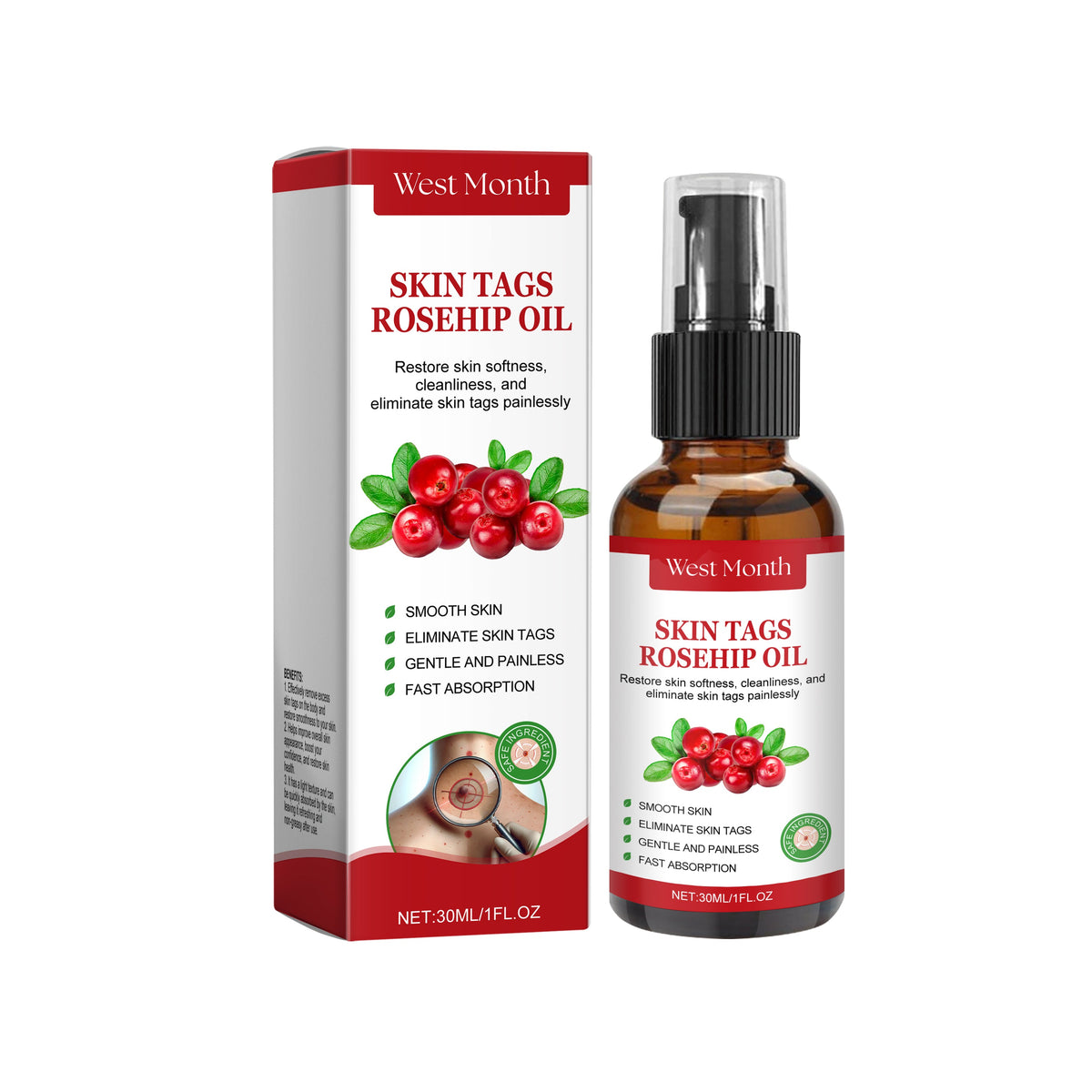 Rosehip Skin Tag Oil With Tea Tree & Hyaluronic Acid