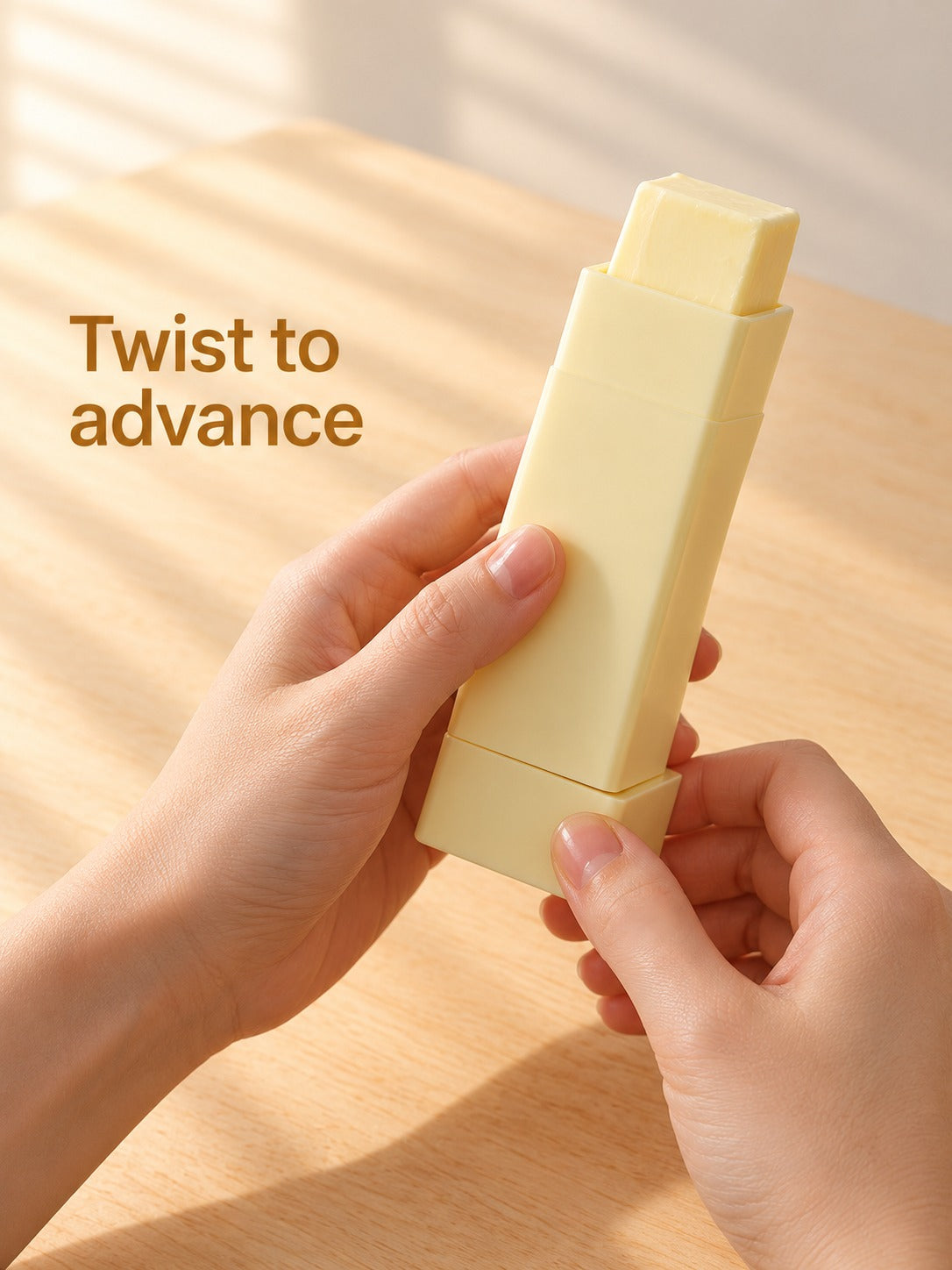 Rotary Butter Stick Holder with Cutter for Easy Spreading