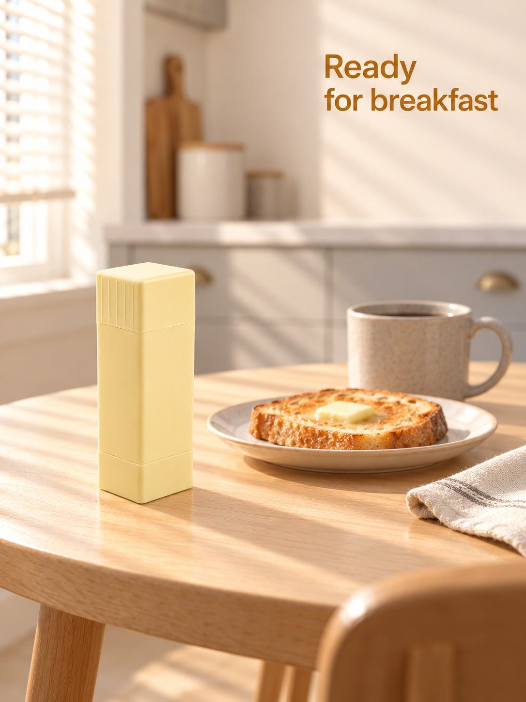 Rotary Butter Stick Holder with Cutter for Easy Spreading
