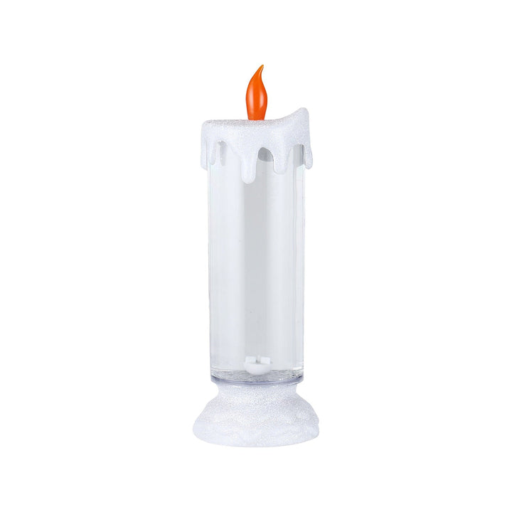 Rotating LED Candle With Color-Changing Glitter Glow