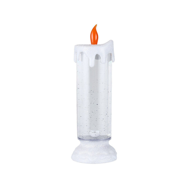 Rotating LED Candle With Color-Changing Glitter Glow