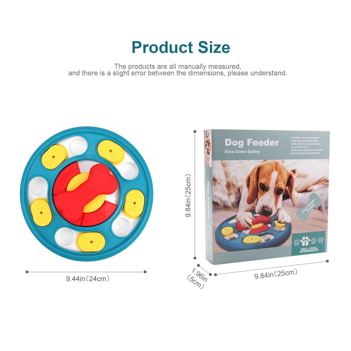 Rotating Slow Feeder Dog Bowl for Mental Enrichment