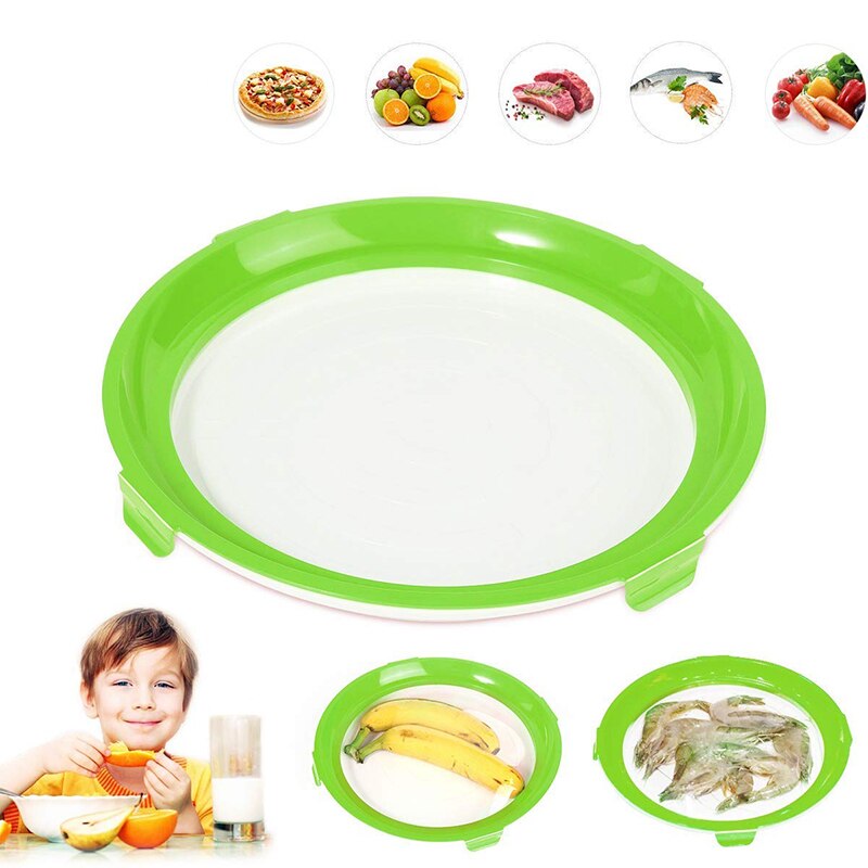 Round Food Preservation Tray for Fridge Storage