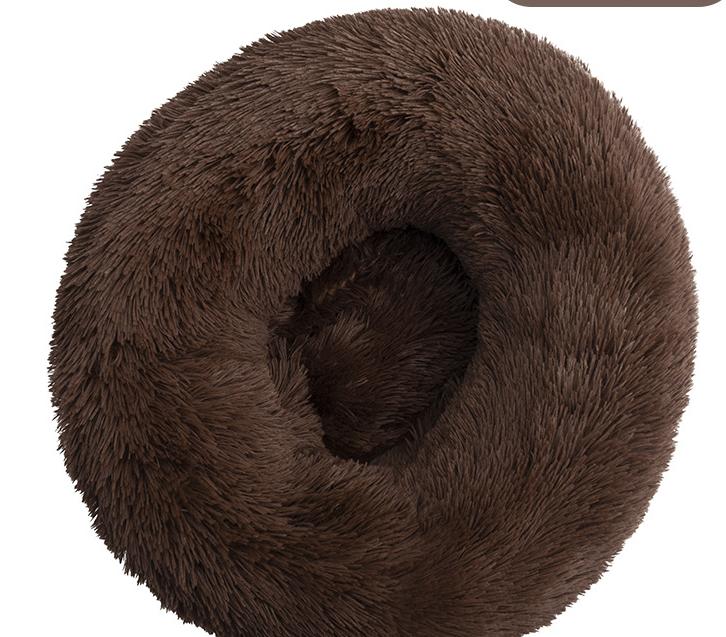 Round Plush Pet Bed for Warm, Secure Cozy Nesting