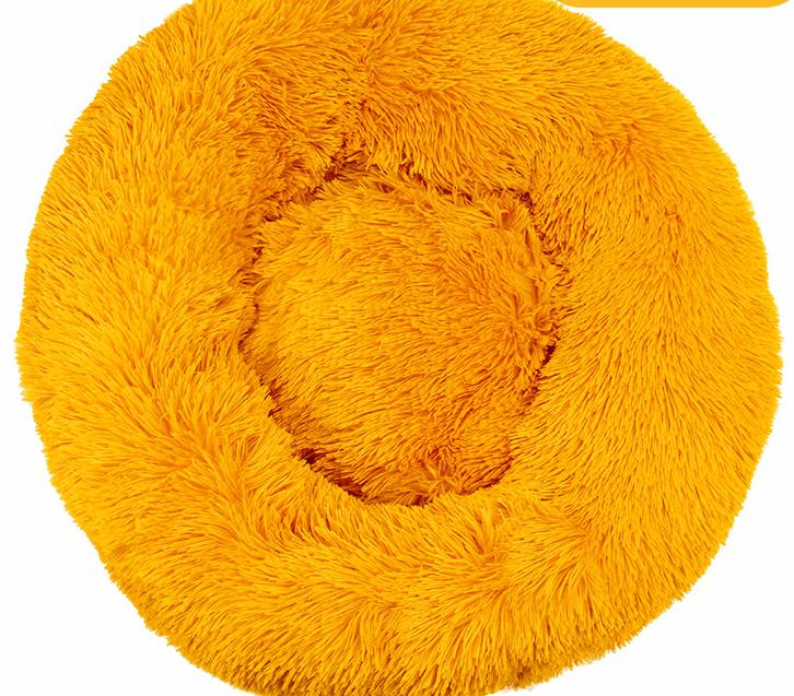 Round Plush Pet Bed for Warm, Secure Cozy Nesting