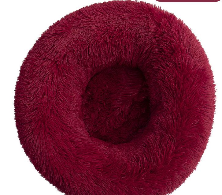 Round Plush Pet Bed for Warm, Secure Cozy Nesting