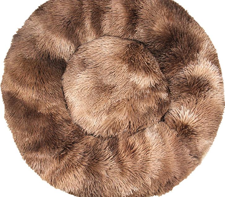 Round Plush Pet Bed for Warm, Secure Cozy Nesting