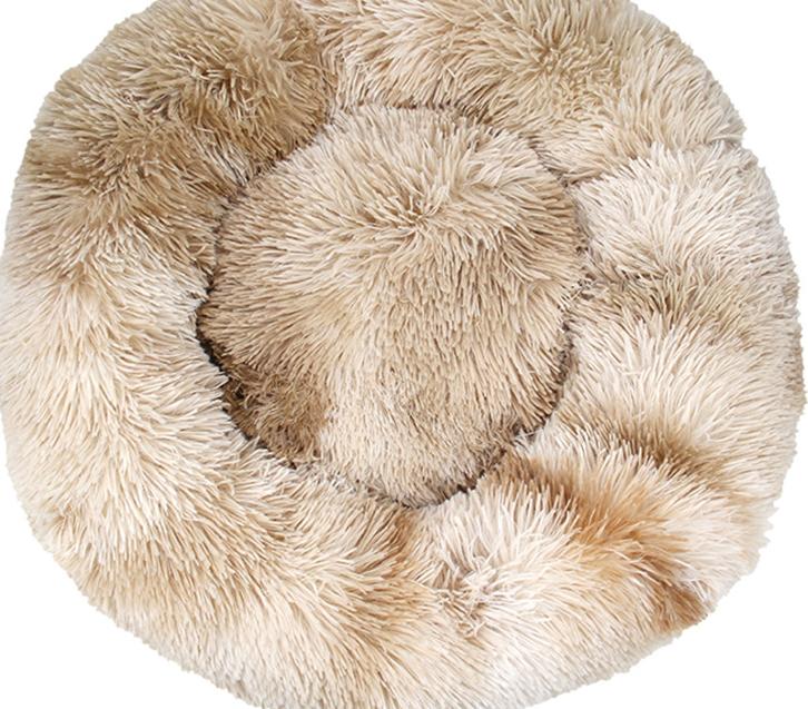 Round Plush Pet Bed for Warm, Secure Cozy Nesting