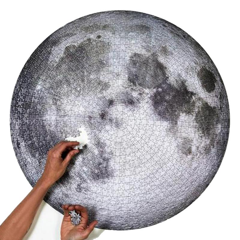 1000-Piece Round Planet Puzzle for Screen-Free Focus