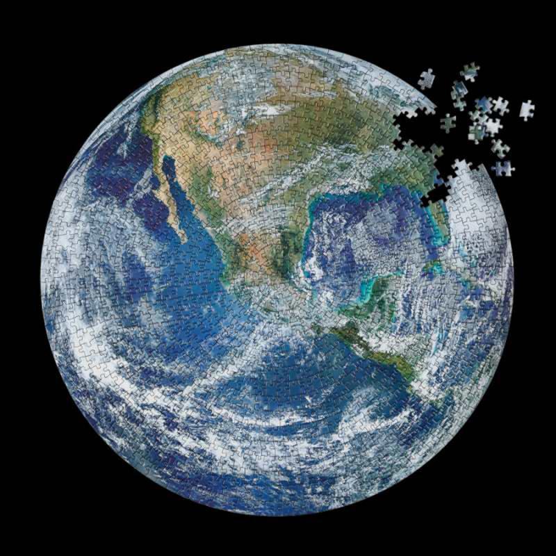 1000-Piece Round Planet Puzzle for Screen-Free Focus