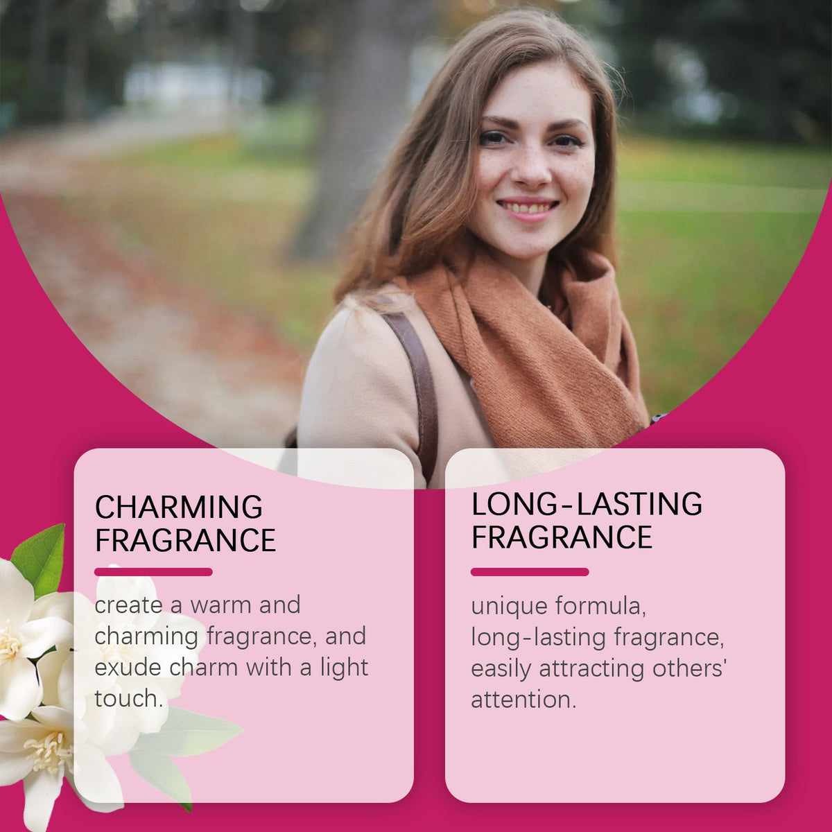 Roll-On Perfume for Women, Portable Elegant Daily Scent