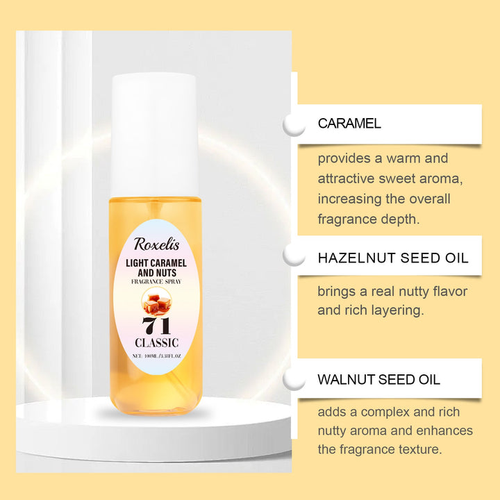 Caramel Body Spray for a Warm, Long-Lasting Fragrance